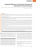 Cover page: Geographic Differences in Endovascular Treatment and Retreatment of Cerebral Aneurysms