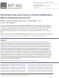 Cover page: Metabolism and Lung Toxicity of Inhaled Naphthalene: Effects of Postnatal Age and Sex