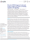 Cover page: Discrete GPCR-triggered endocytic modes enable β-arrestins to flexibly regulate cell signaling