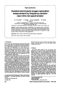 Cover page: Cerebral and muscle oxygen saturation measurement by frequency-domain near-infra-red spectrometer