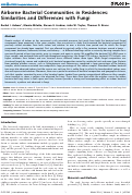 Cover page: Airborne Bacterial Communities in Residences: Similarities and Differences with Fungi