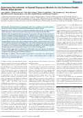 Cover page: Assessing Uncertainty in Spatial Exposure Models for Air Pollution Health Effects Assessment