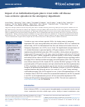 Cover page: Impact of an individualized pain plan to treat sickle cell disease vaso-occlusive episodes in the emergency department.