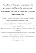 Cover page: Effect of Frustrated Rotations on the Pre-Exponential Factor for Unimolecular Reactions on Surfaces: A Case Study of Alkoxy Dehydrogenation