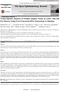 Cover page: Transcriptome Analysis of Orbital Adipose Tissue in Active Thyroid Eye Disease Using Next Generation RNA Sequencing Technology