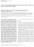 Cover page: Phase 2 Trial of an Alpha-7 Nicotinic Receptor Agonist (TC-5619) in Negative and Cognitive Symptoms of Schizophrenia