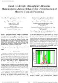 Cover page: Hand-Held High-Throughput Ultrasonic Monodisperse Aerosol Inhalers for Detoxification of Massive Cyanide Poisoning