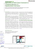 Cover page: Application of ASCO Value Framework to Treatment Advances in Hepatocellular Carcinoma.