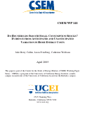 Cover page: Do Households Smooth Small Consumption Shocks? Evidence from Anticipated and Unanticipated Variation in Home Energy Costs