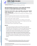 Cover page: Managing multiple perspectives in the collaborative design process of a team health information technology.