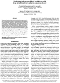 Cover page: Predicting judgments of food healthiness with deep latent-construct cultural consensus theory