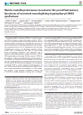 Cover page: Matrix metalloproteinases inactivate the proinflammatory functions of secreted moonlighting tryptophanyl-tRNA synthetase