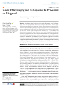 Cover page: Could Inflammaging and Its Sequelae Be Prevented or Mitigated?