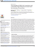 Cover page: The interplay of SARS-CoV-2 evolution and constraints imposed by the structure and functionality of its proteins