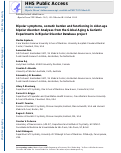 Cover page: Bipolar symptoms, somatic burden, and functioning in older‐age bipolar disorder: Analyses from the Global Aging &amp; Geriatric Experiments in Bipolar Disorder Database project