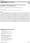 Cover page: The Synergistic Relationship Between Climate Change and the HIV/AIDS Epidemic: A Conceptual Framework