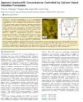 Cover page: Aqueous uranium(IV) concentrations controlled by calcium uranyl vanadate precipitates