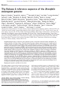 Cover page: The Release 6 reference sequence of the Drosophila melanogaster genome