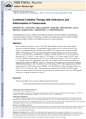 Cover page: Combined chelation therapy with deferasirox and deferoxamine in thalassemia.