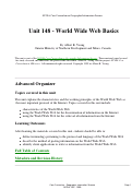 Cover page: Unit 148 - World Wide Web Basics