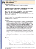 Cover page: Hyperfocusing in Schizophrenia: Evidence From Interactions Between Working Memory and Eye Movements