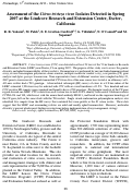 Cover page: Assessment of the Citrus tristeza virus Isolates Detected in Spring 2007 at the Lindcove Research and Extension Center, Exeter, California