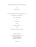 Cover page: Individual Differences in Visual Perceptual Biases