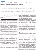 Cover page: Mutations in RPGR and RP2 Account for 15% of Males with Simplex Retinal Degenerative DiseaseX-Linked Mutations in Simplex Males