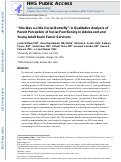 Cover page: “She Was a Little Social Butterfly”: A Qualitative Analysis of Parent Perception of Social Functioning in Adolescent and Young Adult Brain Tumor Survivors