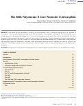 Cover page: The RNA Polymerase II Core Promoter in Drosophila