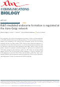 Cover page: Rab5-mediated endosome formation is regulated at the trans-Golgi network