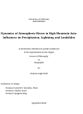 Cover page: Dynamics of Atmospheric Rivers in High Mountain Asia: Influences on Precipitation, Lightning and Landslides