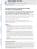 Cover page: Clinic-Based Financial Coaching and Missed Pediatric Preventive Care: A Randomized Trial.