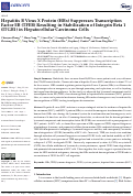 Cover page: Hepatitis B Virus X Protein (HBx) Suppresses Transcription Factor EB (TFEB) Resulting in Stabilization of Integrin Beta 1 (ITGB1) in Hepatocellular Carcinoma Cells