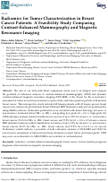 Cover page: Radiomics for Tumor Characterization in Breast Cancer Patients: A Feasibility Study Comparing Contrast-Enhanced Mammography and Magnetic Resonance Imaging.