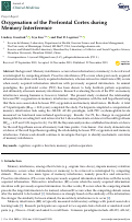 Cover page: Oxygenation of the Prefrontal Cortex during Memory Interference