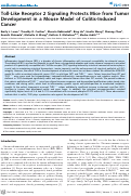 Cover page: Toll-Like Receptor 2 Signaling Protects Mice from Tumor Development in a Mouse Model of Colitis-Induced Cancer