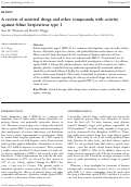 Cover page: A review of antiviral drugs and other compounds with activity against feline herpesvirus type 1