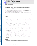 Cover page: A systematic review of behavioural interventions to reduce preoperative alcohol use