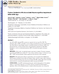 Cover page: Factors related to HIV-associated neurocognitive impairment differ with age