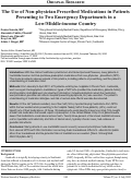 Cover page: The Use of Non-physician Prescribed Medications in Patients Presenting to Two Emergency Departments in a  Low/Middle-income Country