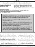 Cover page: Sternal Intraosseous Devices: Review of the Literature