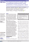 Cover page: Development of gout in people with asymptomatic hyperuricemia: study protocol for a 5-year prospective cohort.