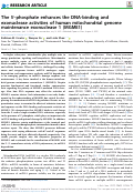 Cover page: The 5'-phosphate enhances the DNA-binding and exonuclease activities of human mitochondrial genome maintenance exonuclease 1 (MGME1).