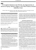 Cover page: In-hospital Substance Use Policies: An Opportunity to Advance Equity, Reduce Stigma, and Offer Evidence-based Addiction Care.