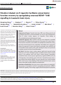 Cover page of Nicotine inhalant via E‐cigarette facilitates sensorimotor function recovery by upregulating neuronal BDNF–TrkB signalling in traumatic brain injury