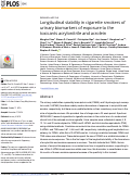 Cover page: Longitudinal stability in cigarette smokers of urinary biomarkers of exposure to the toxicants acrylonitrile and acrolein