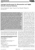 Cover page: Hydrogel Interferometry for Ultrasensitive and Highly Selective Chemical Detection