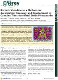 Cover page: Bismuth Vanadate as a Platform for Accelerating Discovery and Development of Complex Transition-Metal Oxide Photoanodes