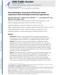 Cover page: Echocardiographic assessment of pulmonary arterial capacitance predicts mortality in pulmonary hypertension